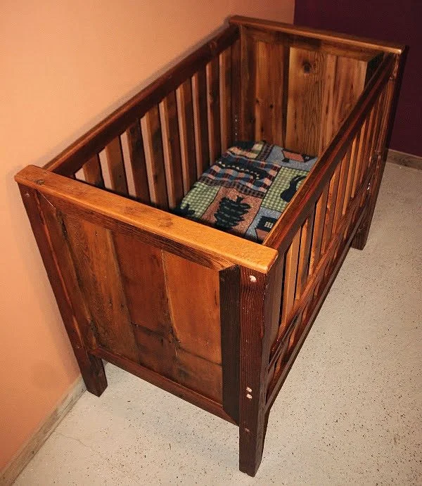 Distressed wood crib hotsell